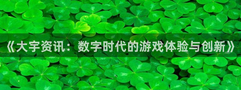 天美娱乐登陆地址：《大宇资讯：数字时代的游戏体验与创新》